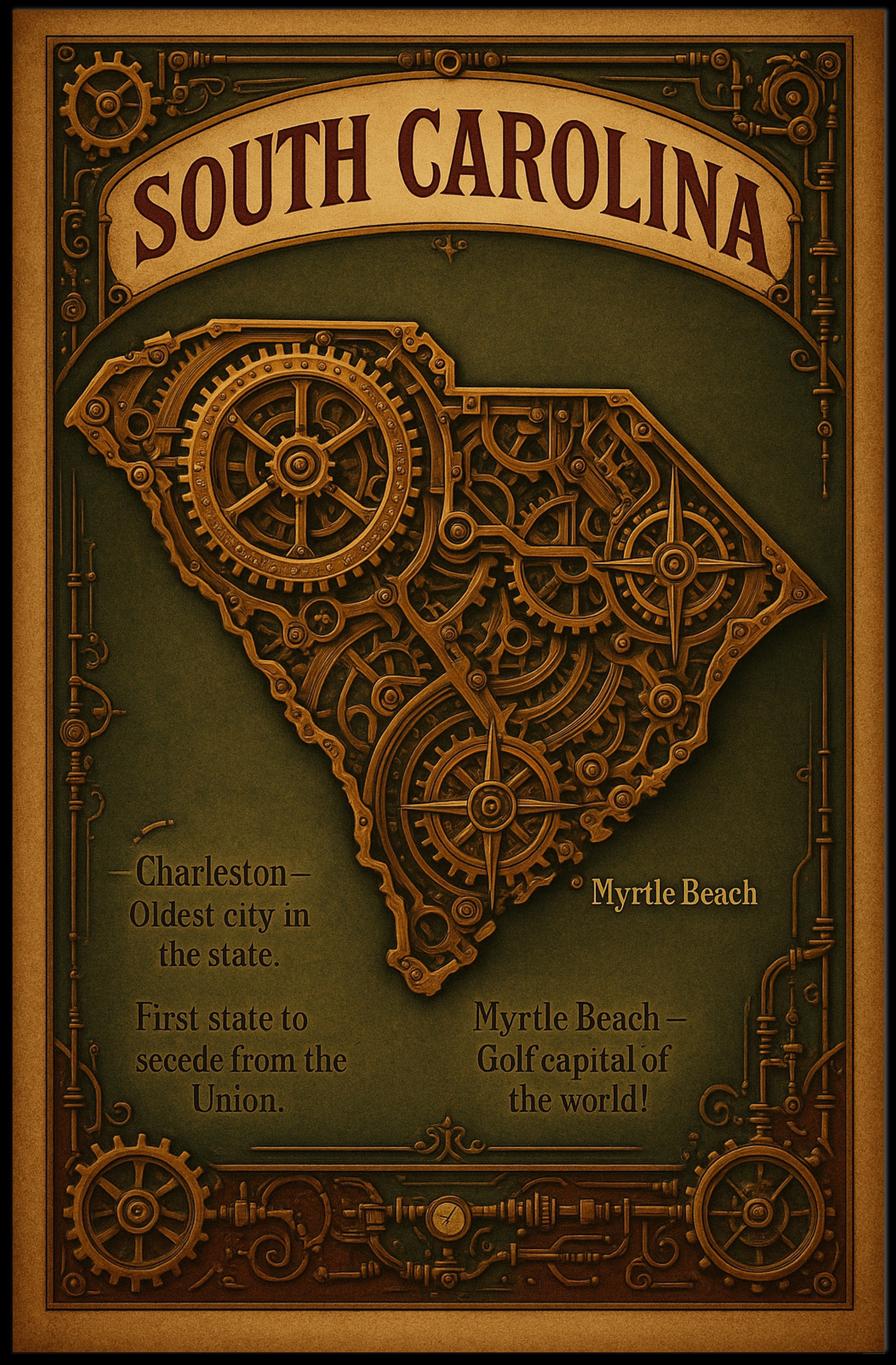 South Carolina A Steampunk Tribute Poster