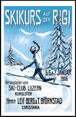 Ski Course On The Rigi 1906 Poster