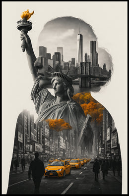 Urban Silhouette New York City Poster