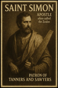 Saint Simon Art Poster, Religious and Historical Portrait Poster