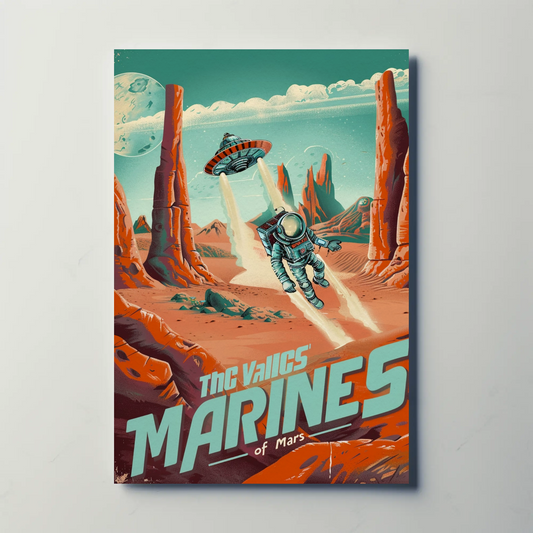 Mars Vintage Poster - Space Marines