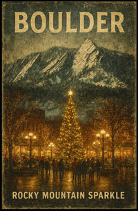 Boulder Rocky Mountain Sparkle Poster