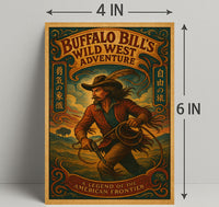 Buffalo Bill Wild West Adventure Vintage Cultural Poster