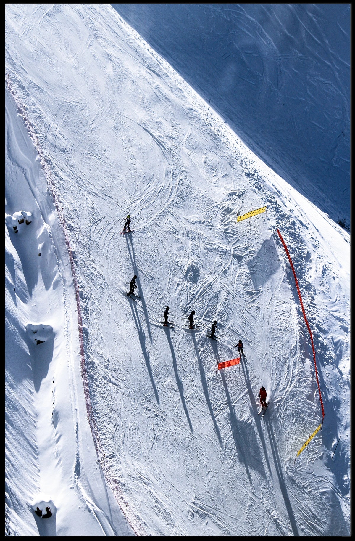 Skiers On A Snowy Slope Poster