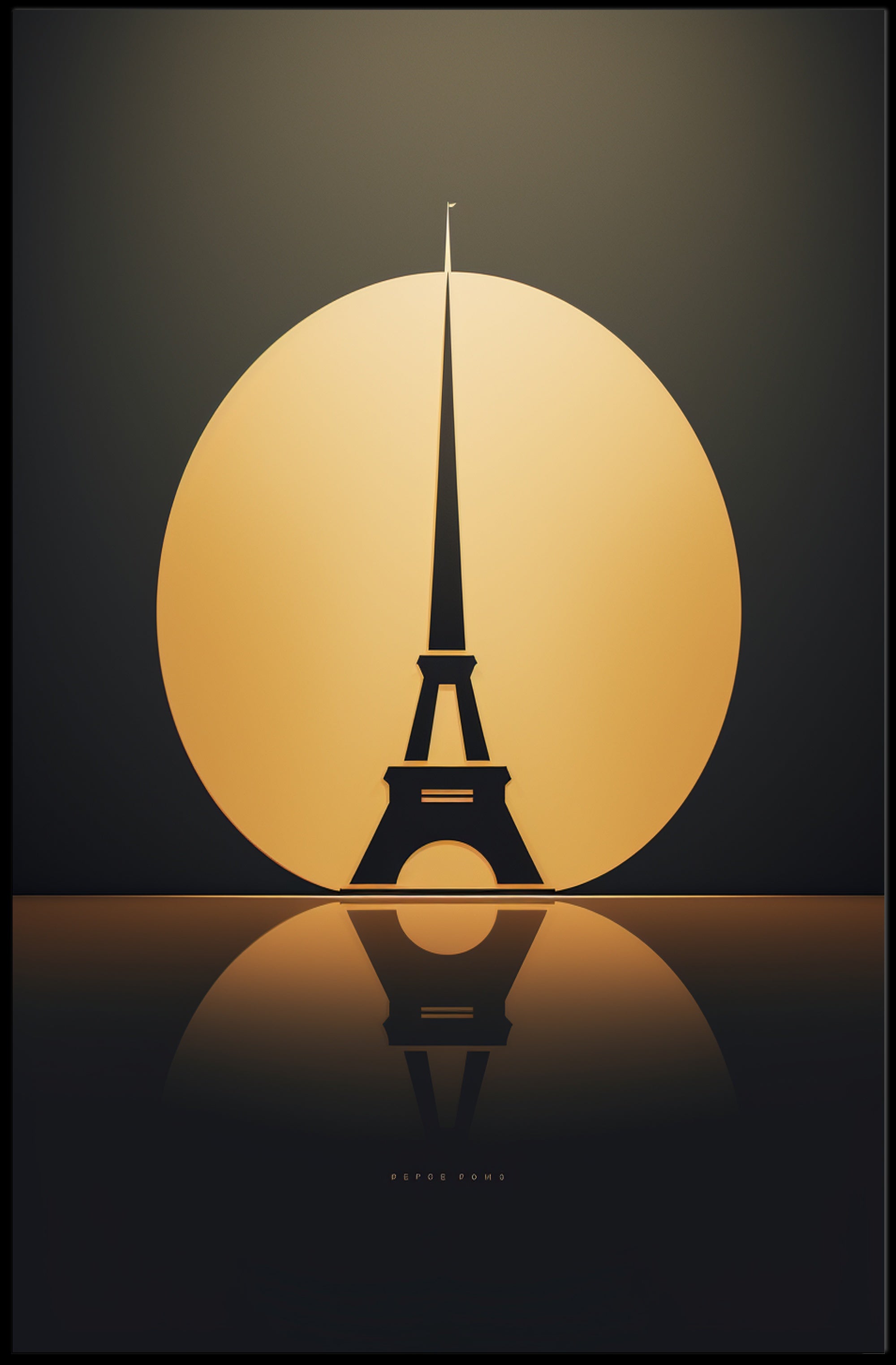Eiffel Tower Silhouette Poster