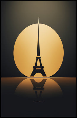 Eiffel Tower Silhouette Poster
