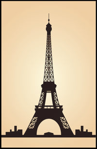 Eiffel Tower Silhouette Poster