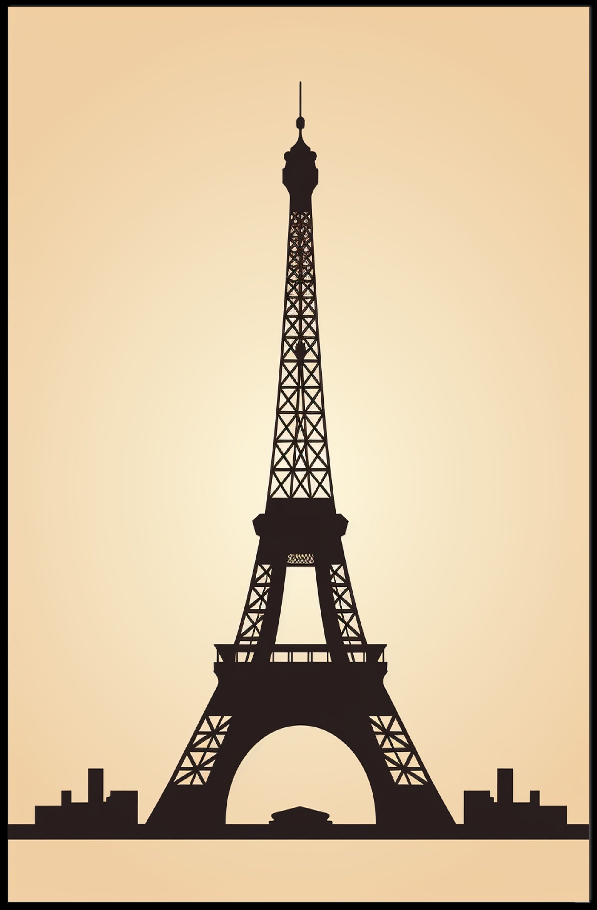 Eiffel Tower Silhouette Poster
