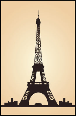 Eiffel Tower Silhouette Poster