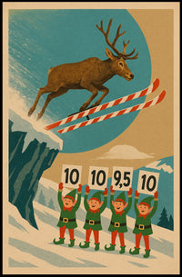 Reindeer Ski Jumping Extravaganza Poster