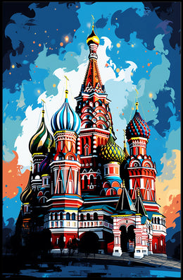 Saint Basil's Cathedral Whimsical Artistic Cultural Heritage Poster
