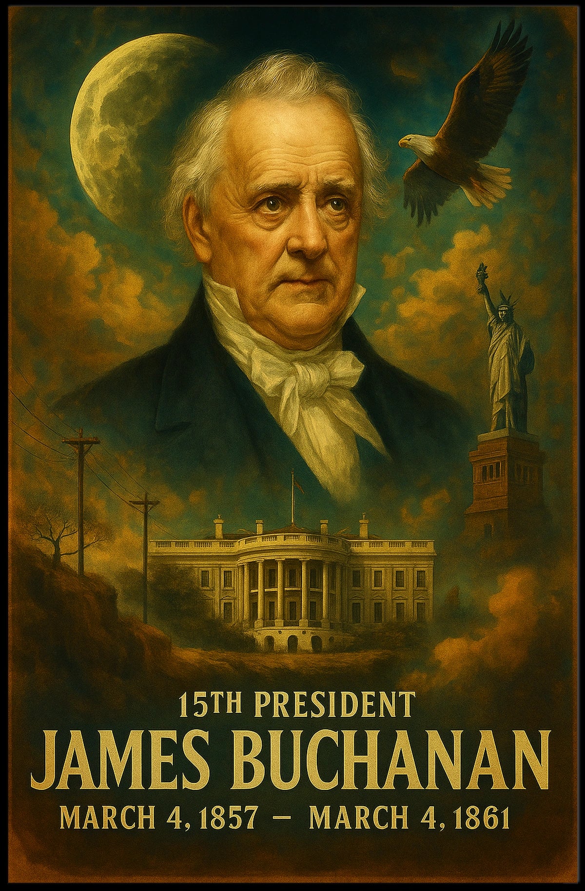 James Buchanan 15Th President Poster