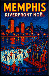 Memphis Riverfront Noël Poster