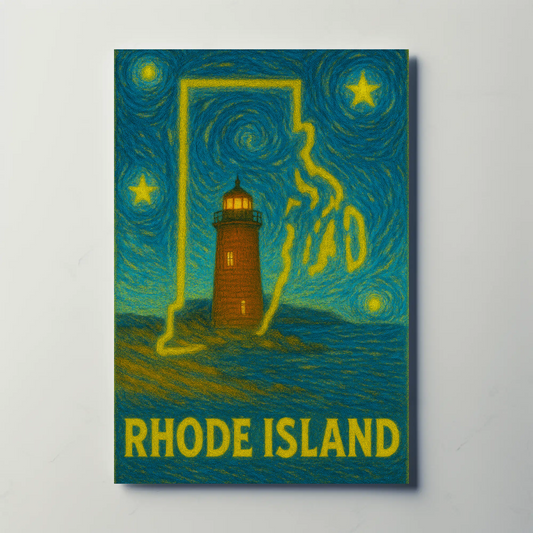 Rhode Island Starry Night Poster