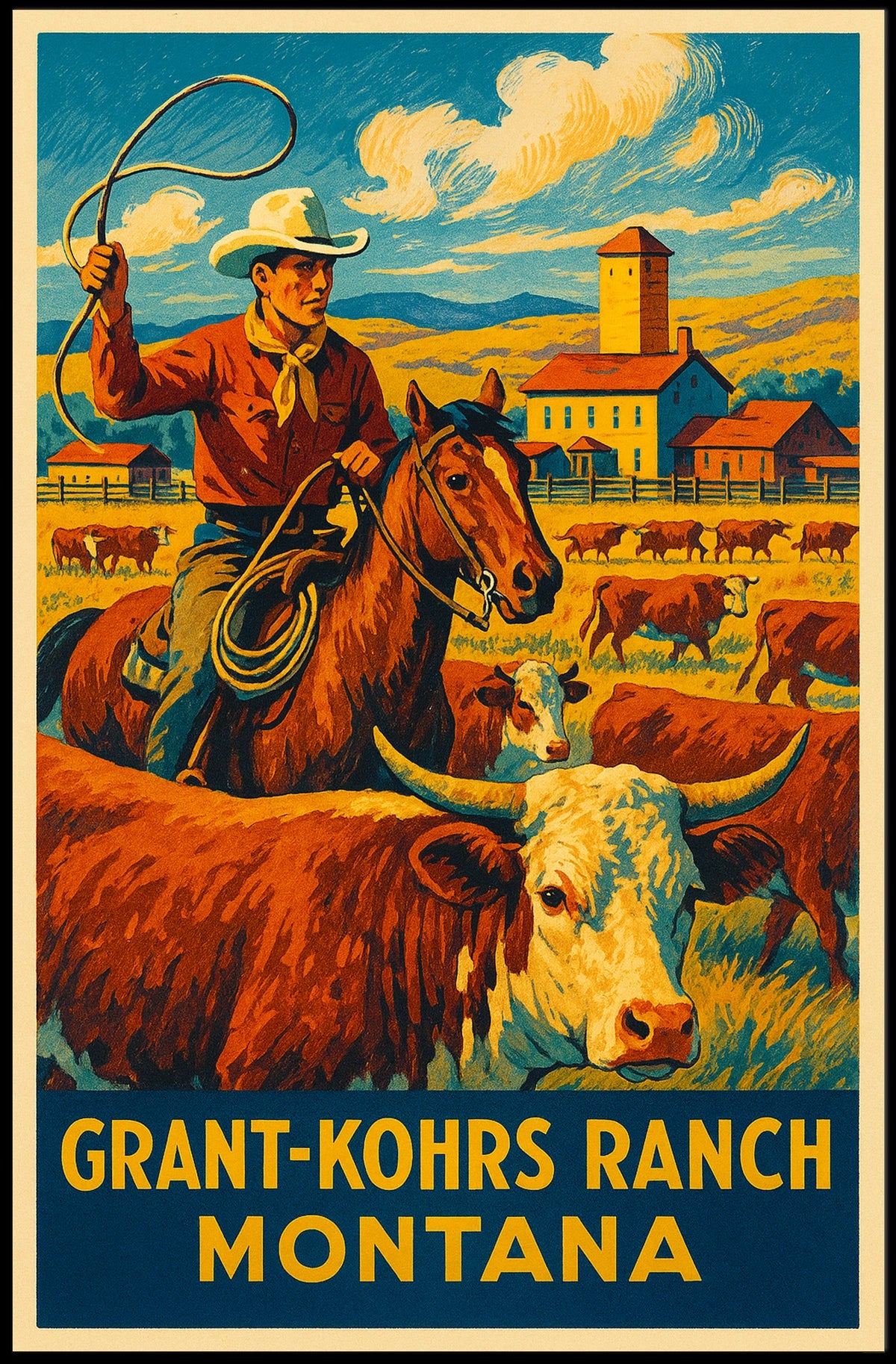 Grant-Kohrs Ranch Montana Poster