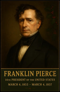 Franklin Pierce Portrait Historical Presidential Poster