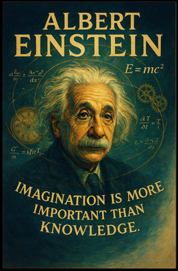 Albert Einstein Imagination Over Poster