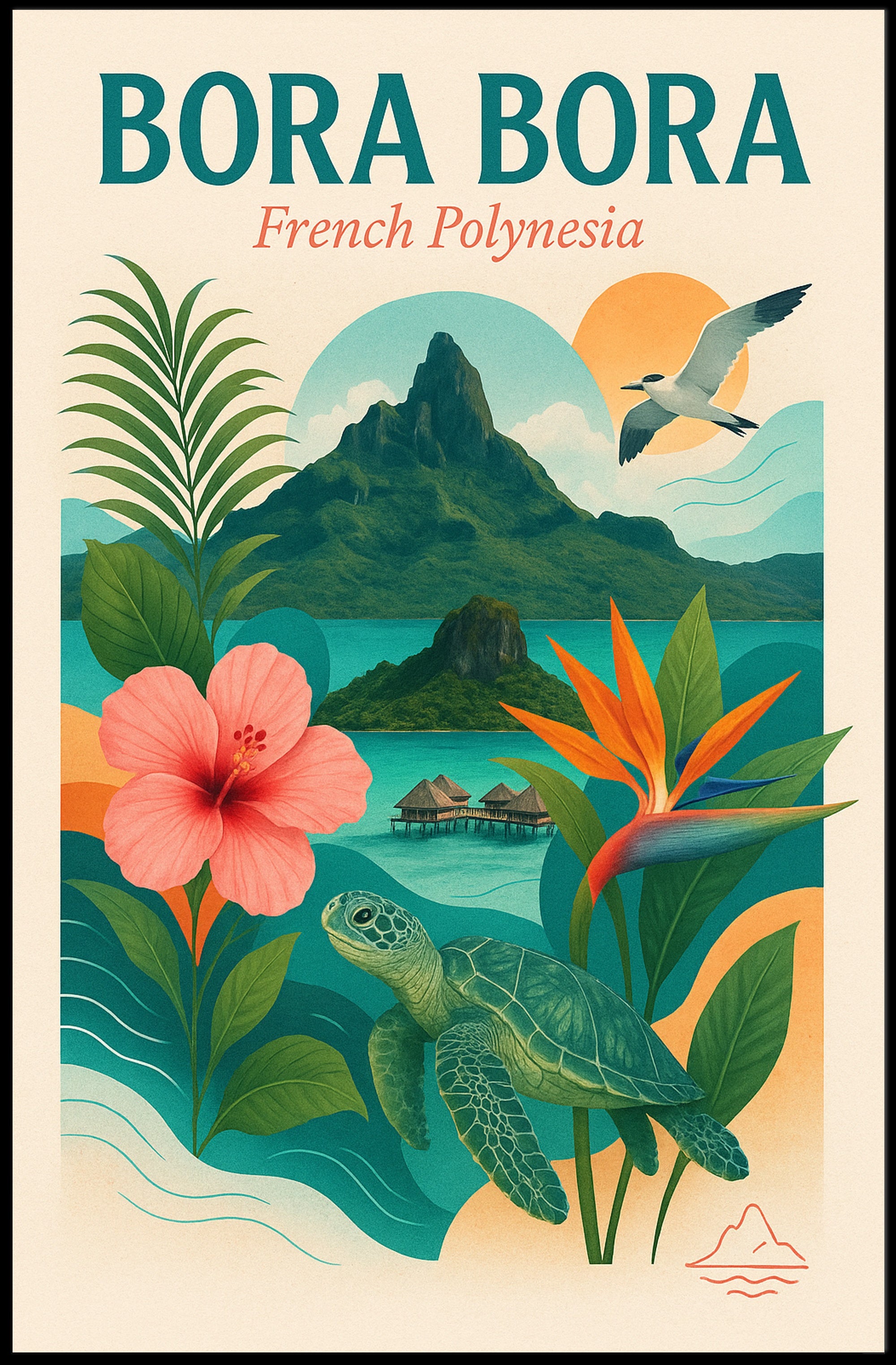 Bora Bora Idyllic Escape Travel Poster PosterGoat