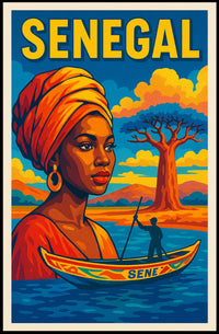 Senegal A Vibrant Tribute Poster