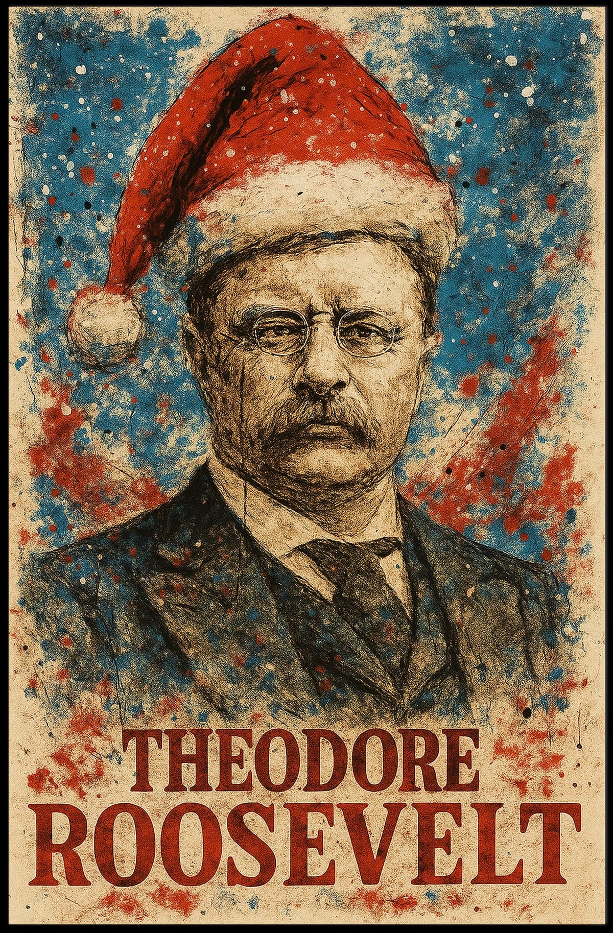 Theodore Roosevelt 26th President of the United States Christmas SeriesPoster