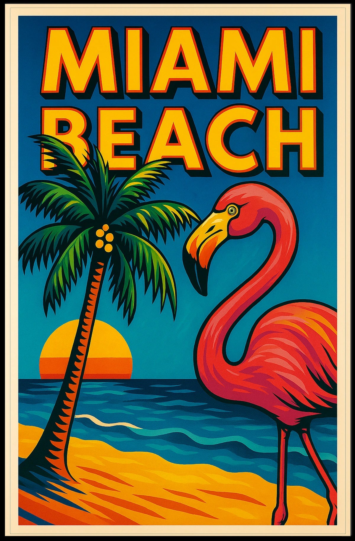 Miami Beach Vibes Poster
