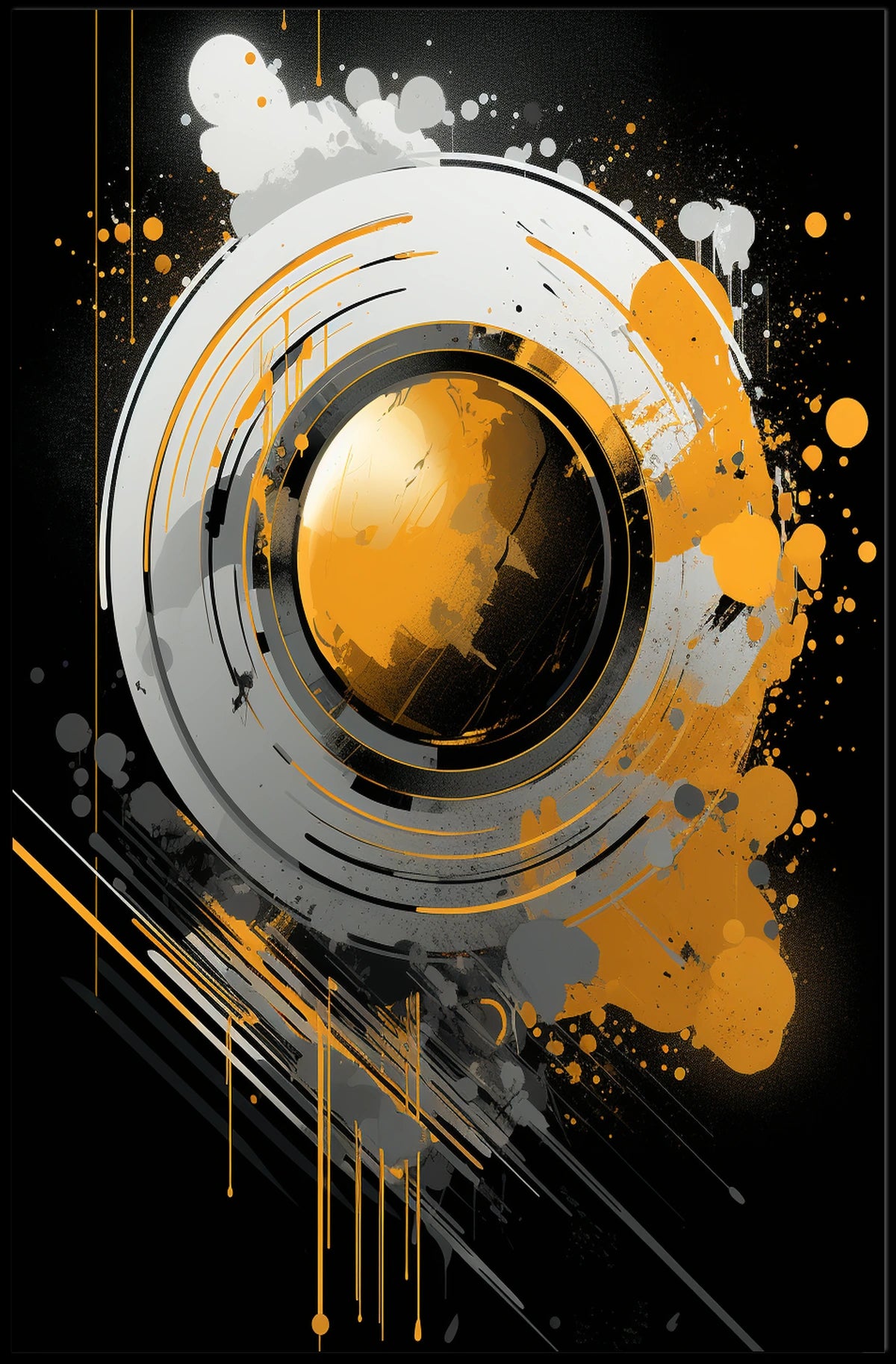 Abstract Geometric Art: Dynamic Movement Poster