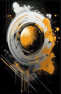 Abstract Geometric Art: Dynamic Movement Poster