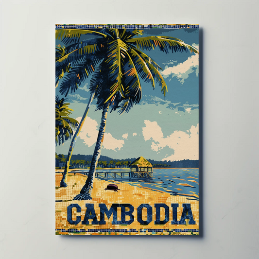 Cambodia Vintage Poster