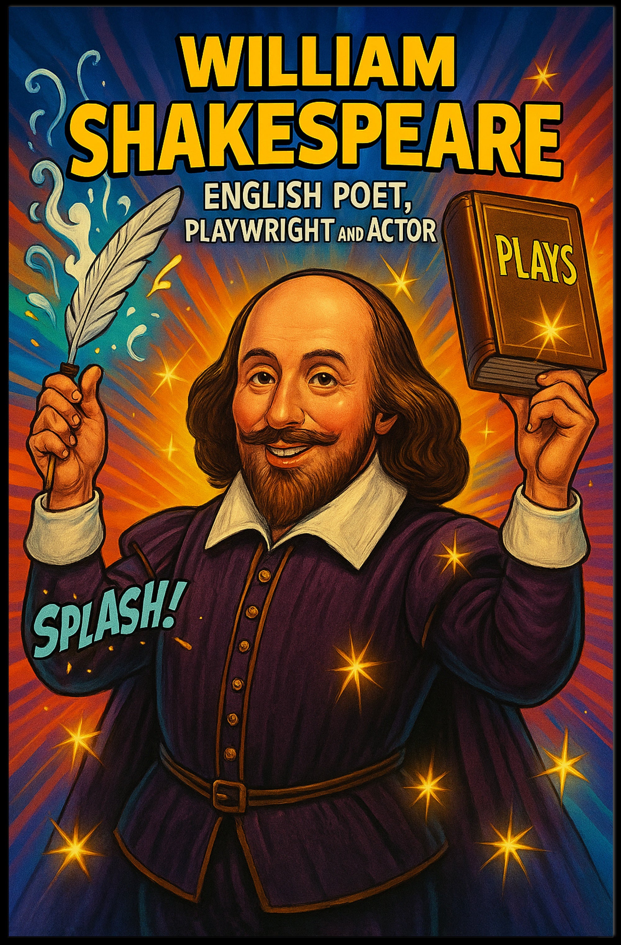 William Shakespeare – English Poet, Playwright, and Actor Poster PosterGoat