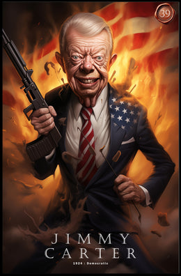Jimmy Carter Funny Cartoon Art Presidential Poster