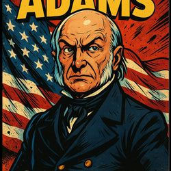 John Quincy Adams 6th President Poster Vintage Heritage Art