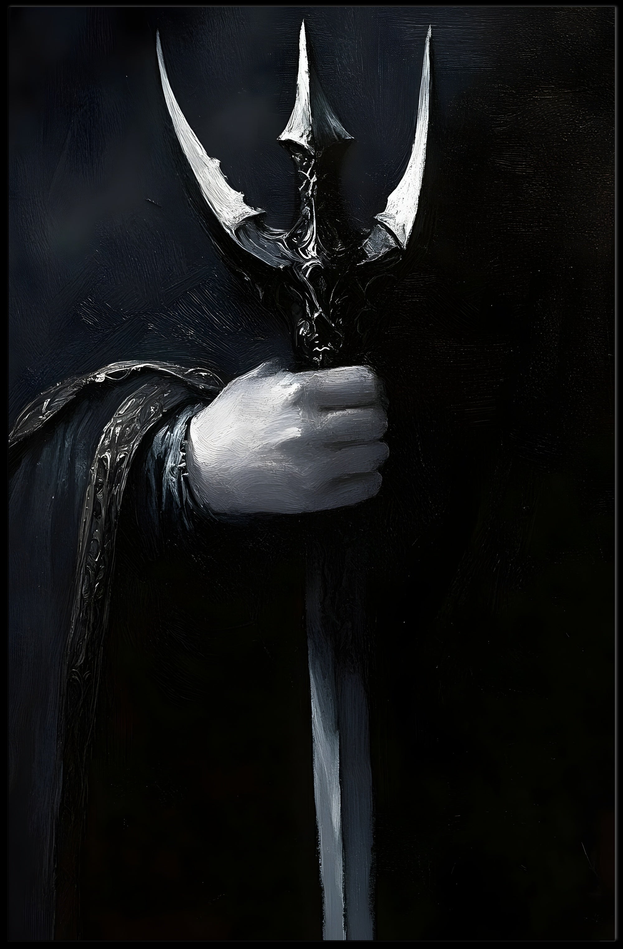 Dramatic Medieval Sword Fantasy Mythology Poster PosterGoat
