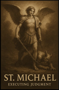 St. Michael Executing Judgment Poster