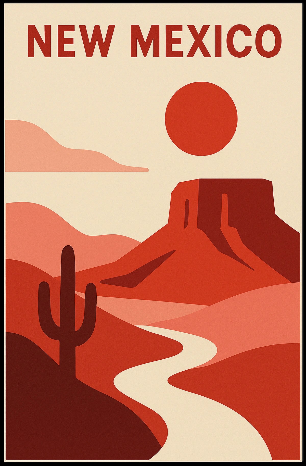 New Mexico Desert Landscape Poster