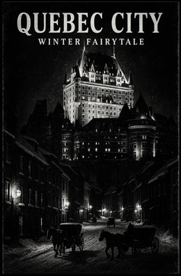 Quebec City Winter Fairytale Poster