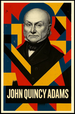 John Quincy Adams 6th President of the United States Abstract Pop Poster