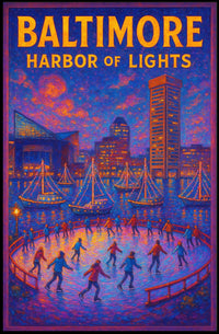 Baltimore Harbor Of Lights Poster