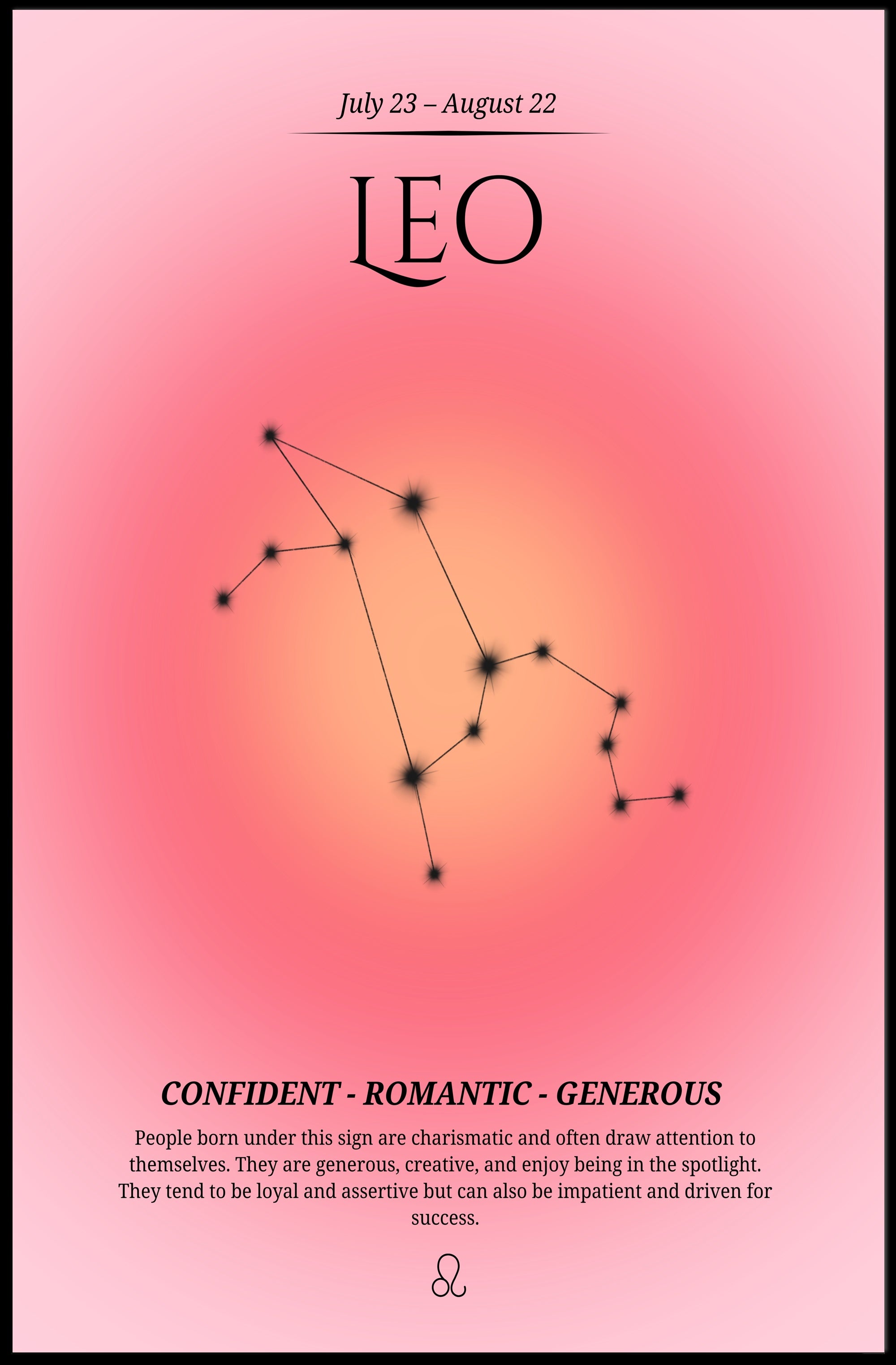 Leo Zodiac Sign Art: Inspiring Space or Astronomy Poster PosterGoat