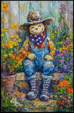 Whimsical Charming Family Garden Full Bloom Artwork Poster