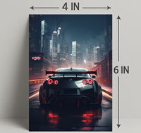 Night Drive In The City Poster