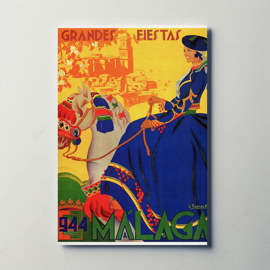 Malaga Festival 1944 Travel Poster