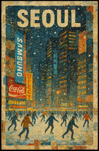 Winter Skating In Seoul Poster