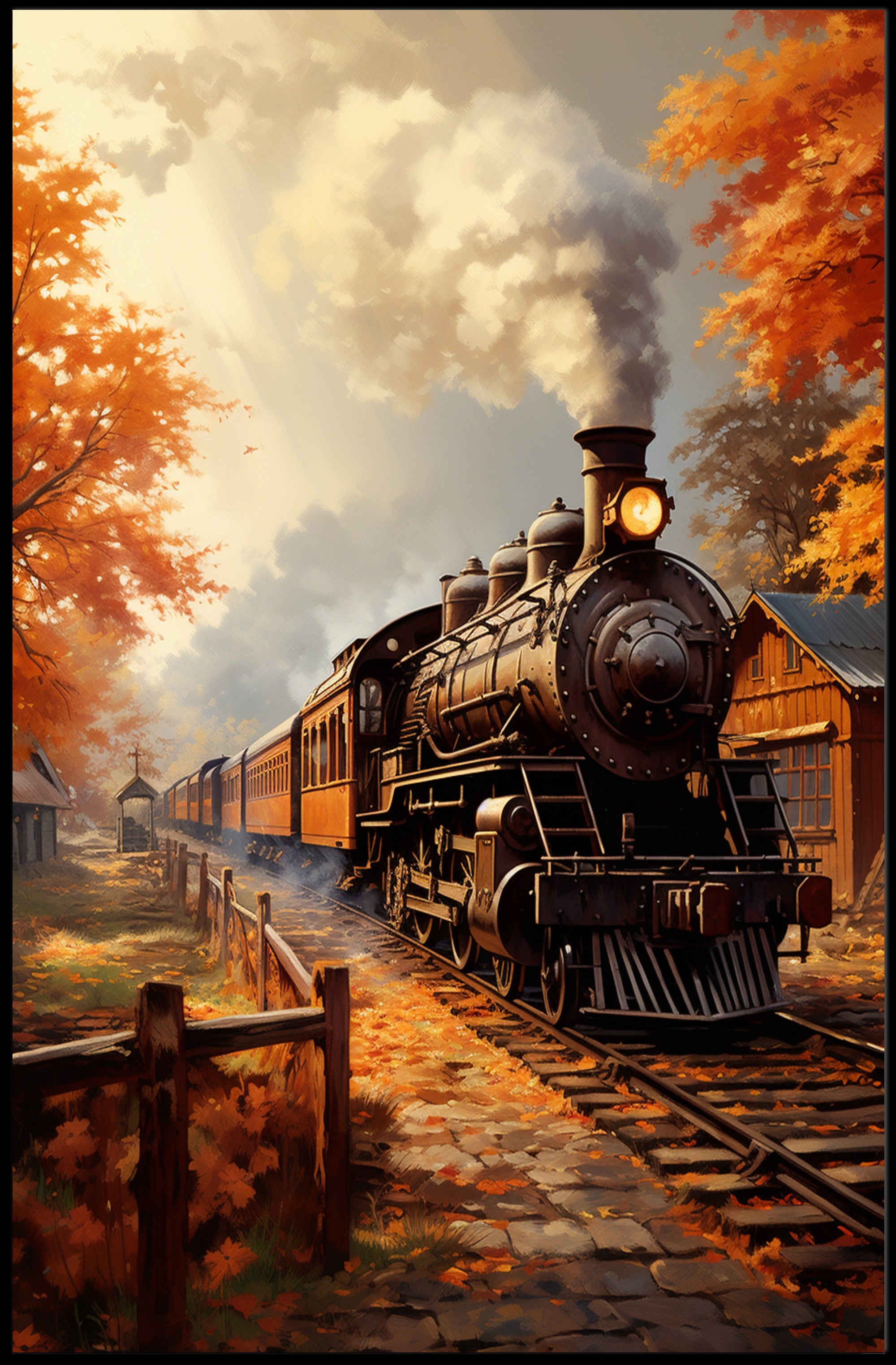 Autumn Steam Journey Poster