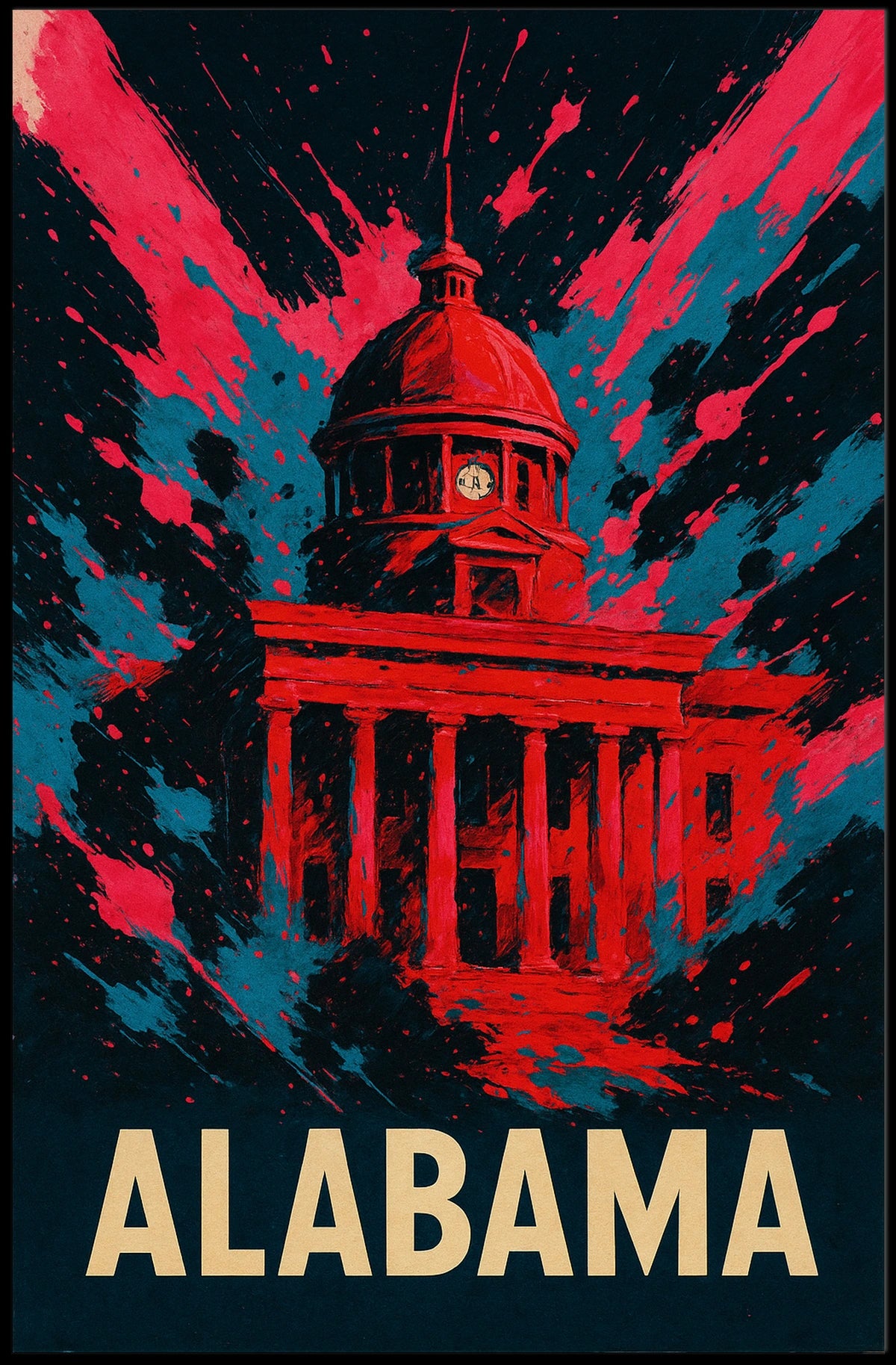 Alabama Capitol Art Poster