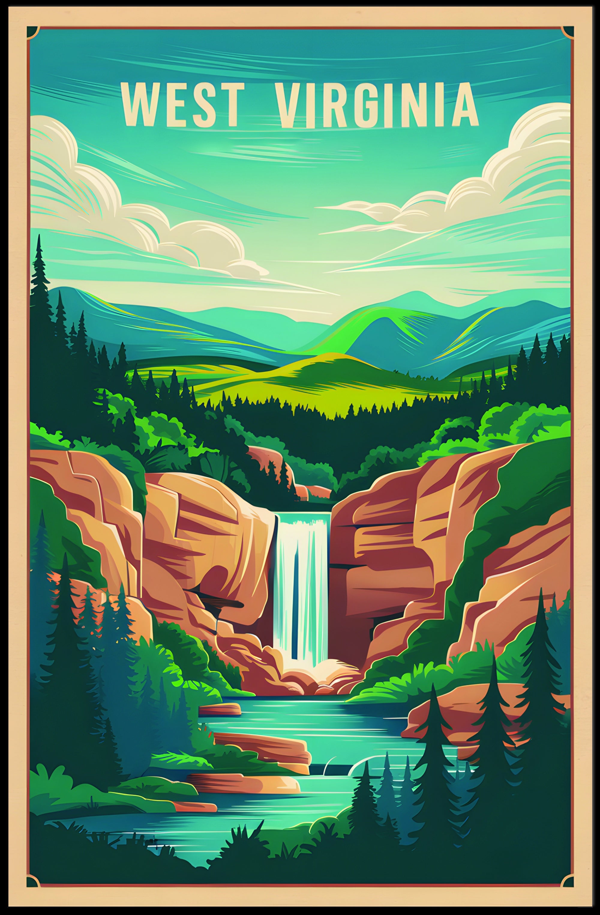 West Virginia Scenic Poster