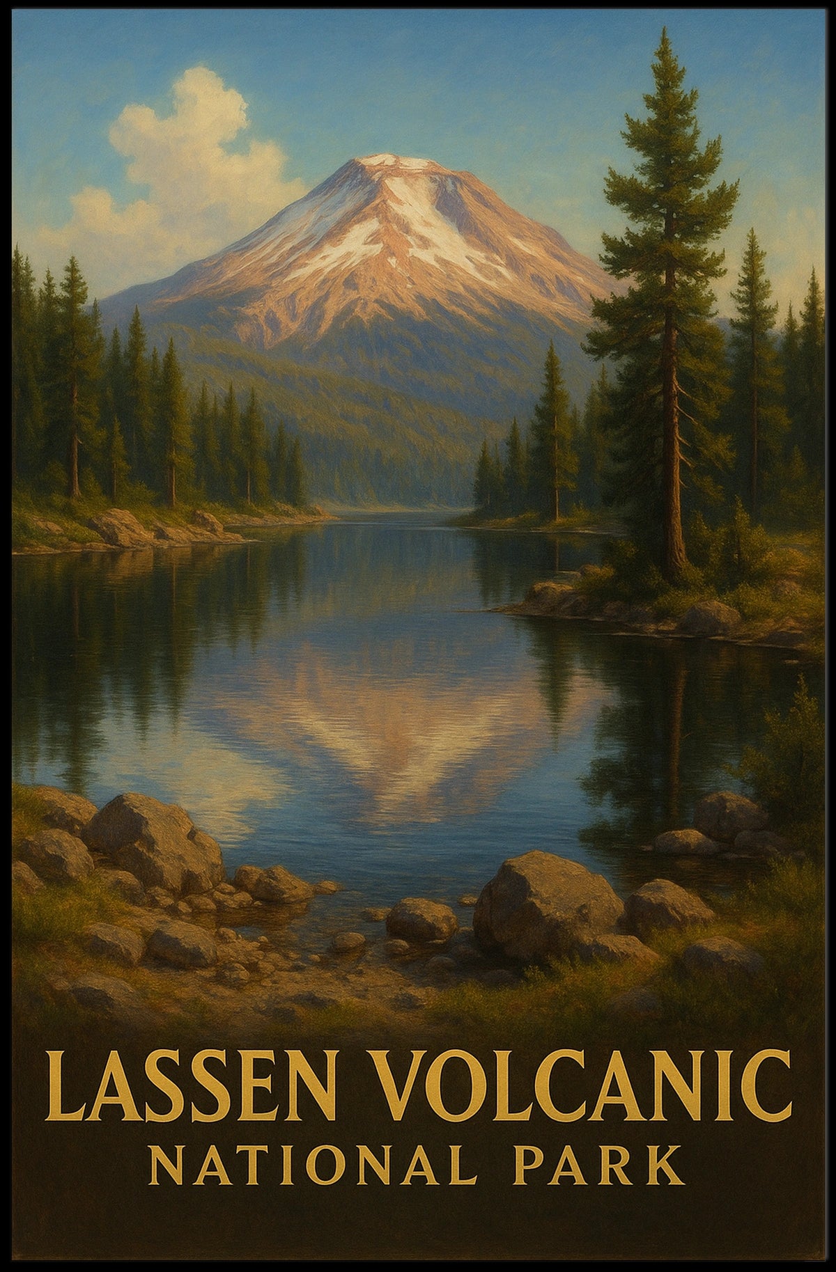 Lassen Volcanic National Park Scenic Wanderlust Poster