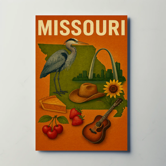Missouri State Symbols Gateway Arch Poster Poster