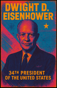 Dwight D Eisenhower Poster Legacy Leadership History Buff