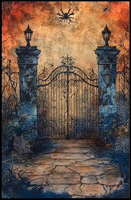 Enchanted Gate At Dusk Poster