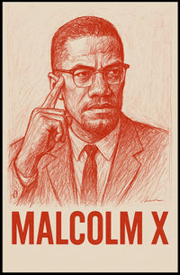 Malcolm X Iconic Leader Poster